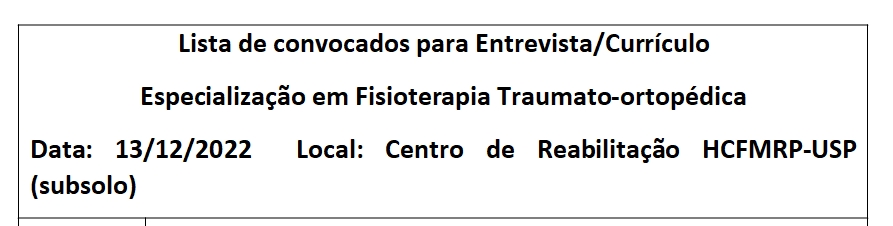 Ficha de avaliação Fisioterapia Traumato-Ortopédica - Fisioterapia